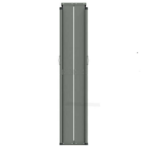 Zwijana markiza boczna na taras, czarna, 180 x 1000 cm