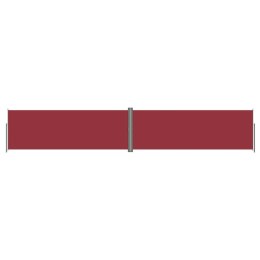 Zwijana markiza boczna na taras, czerwona, 180 x 1000 cm