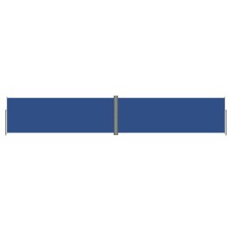 Zwijana markiza boczna na taras, niebieska, 180 x 1000 cm
