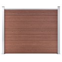 Panel ogrodzeniowy z WPC, 180x146 cm, brązowy