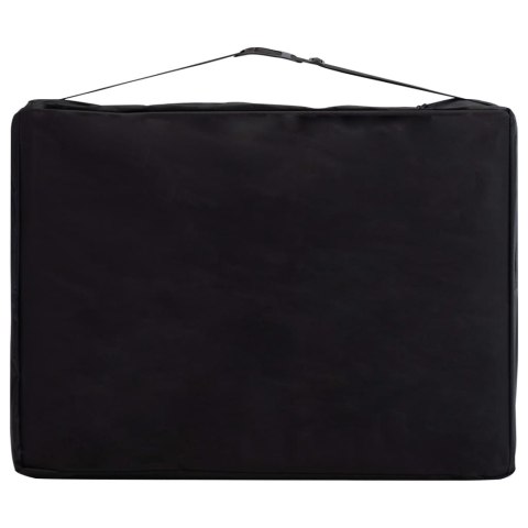 Składany stół do masażu, 2 strefy, aluminiowy, fioletowy