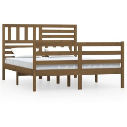 Rama łóżka, miodowy brąz, lite drewno, 120x190 cm, 4FT