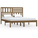 Rama łóżka, miodowy brąz, lite drewno sosnowe, 120 x 200 cm