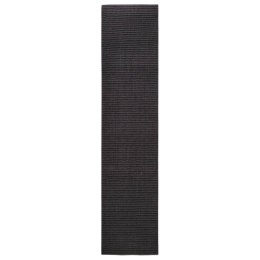Dywanik, naturalny sizal, 80x350 cm, czarny