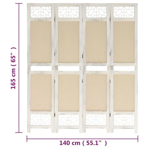 338559 vidaXL 4-Panel Room Divider Cream 140x165 cm Fabric 338559 vidaXL 4-Panel Room Divider Cream 140x165 cm Fabric