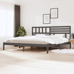 Rama łóżka, szara, lite drewno sosnowe, 180x200 cm, 6FT