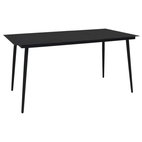 9-cz. zestaw mebli ogrodowych, rattan PVC, czarny 9-cz. zestaw mebli ogrodowych, rattan PVC, czarny