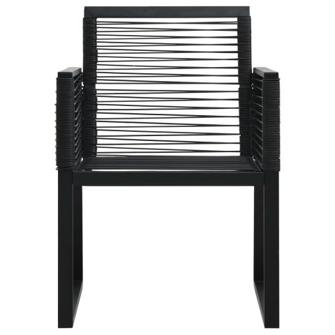 9-cz. zestaw mebli ogrodowych, rattan PVC, czarny 9-cz. zestaw mebli ogrodowych, rattan PVC, czarny