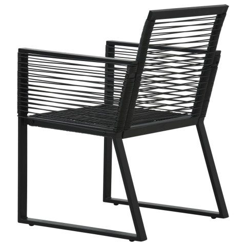 9-cz. zestaw mebli ogrodowych, rattan PVC, czarny 9-cz. zestaw mebli ogrodowych, rattan PVC, czarny