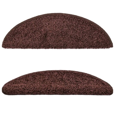 Nakładki na schody, 10 szt., 56x20 cm, brązowe