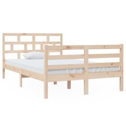 Rama łóżka, czarna, lite drewno sosnowe, 120x200 cm