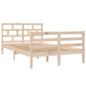 Rama łóżka, czarna, lite drewno sosnowe, 120x200 cm