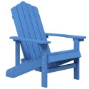 Krzesła ogrodowe Adirondack ze stolikiem, HDPE, niebieskie