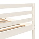 Rama łóżka, biała, lite drewno, 150x200 cm, 5FT, King Size