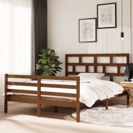 Rama łóżka, brąz, lite drewno, 150x200 cm, 5FT, King Size