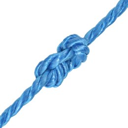 Skręcana linka z polipropylenu, 10 mm, 250 m, niebieska