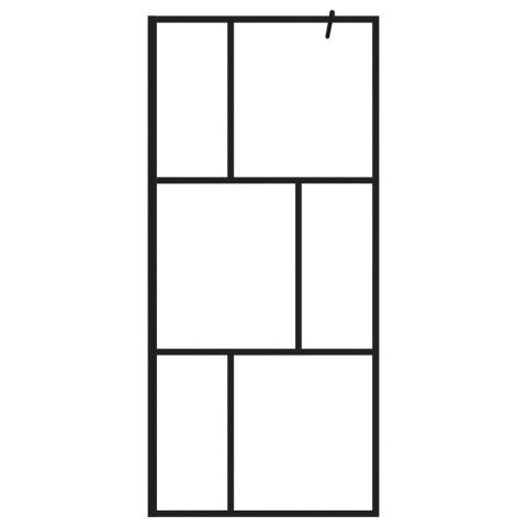 Ścianka prysznicowa z hartowanego szkła, czarna, 90 x 195 cm
