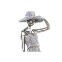 Figurka Dekoracyjna DKD Home Decor Kobieta Srebrzysty Rower Metal Żywica (27,5 x 9,5 x 34,5 cm)