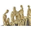 Figurka Dekoracyjna DKD Home Decor Złoty Żywica Ciemny szary Ludzie Nowoczesny (45,3 x 6,8 x 13,7 cm)