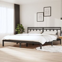 Rama łóżka, szara, lite drewno, 180x200 cm, 6FT, Super King