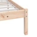 Rama łóżka z litego drewna sosnowego, 120x190 cm, podwójna