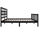 Rama łóżka, czarna, lita sosna, 150x200 cm, 5FT, King Size