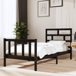 Rama łóżka, czarna, lita sosna, 90x190 cm, 3FT, pojedyncza