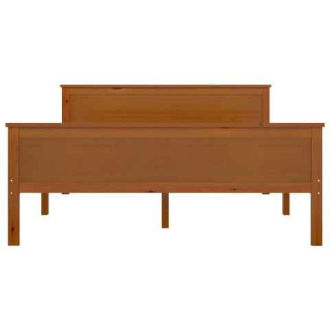 Rama łóżka, miodowy brąz, lite drewno sosnowe, 160 x 200 cm