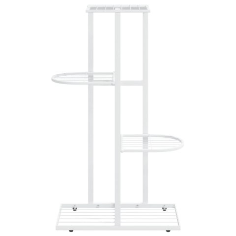 4-poziomowy stojak na kwiaty, 43x22x76 cm, biały, metalowy 4-poziomowy stojak na kwiaty, 43x22x76 cm, biały, metalowy