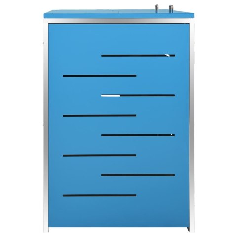 Osłona na 2 kosze na śmieci, 138x77,5x115,5 cm, stal nierdzewna