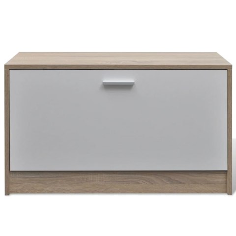 Zestaw mebli do przedpokoju 3-w-1, kolor dębowy i biały