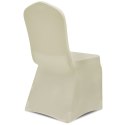 Elastyczne pokrowce na krzesła, 100 szt, kremowe, 130340x2