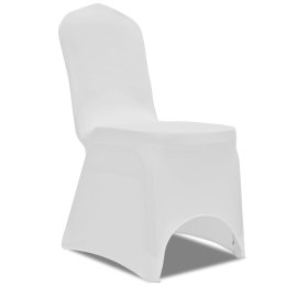 Elastyczne pokrowce na krzesła, białe, 100 szt.