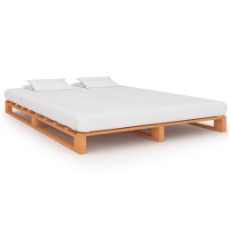Rama łóżka z palet, brązowa, lite drewno sosnowe, 160 x 200 cm