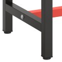 Rama do stołu roboczego, czerwono-czarna, 210x50x79 cm, metal
