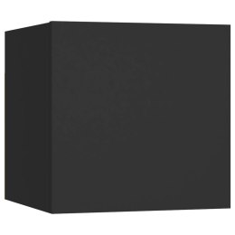 Szafka nocna, czarna, 30,5x30x30 cm, płyta wiórowa