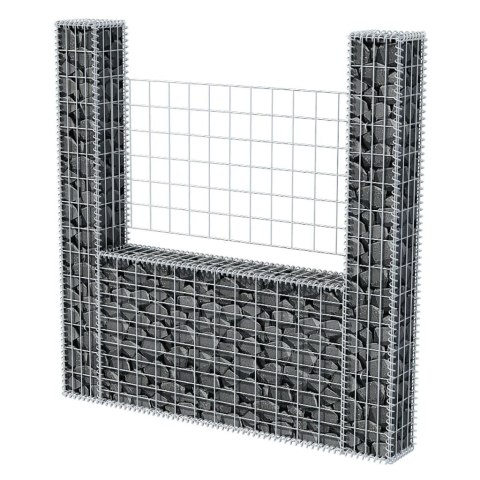 Kosz gabionowy w kształcie litery U, stal, 160x20x150 cm Kosz gabionowy w kształcie litery U, stal, 160x20x150 cm