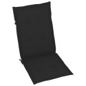 Poduszki na krzesła ogrodowe, 6 szt., czarne, 120x50x3 cm