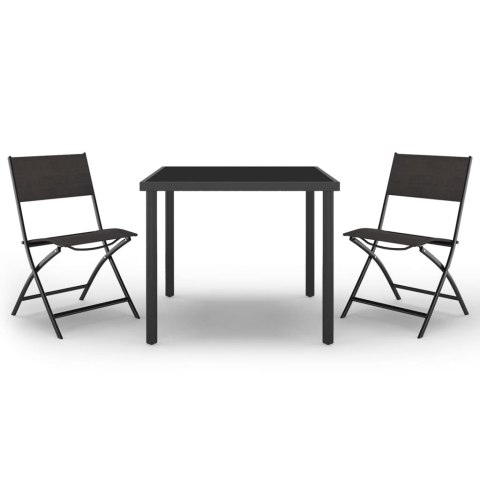 3-częściowy zestaw mebli ogrodowych, stalowy
