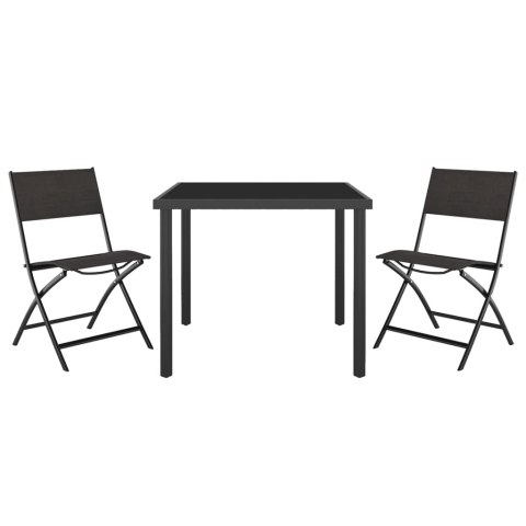 3-częściowy zestaw mebli ogrodowych, stalowy