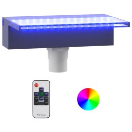 Wylewka do wodospadu z oświetleniem RGB LED, akrylowa, 30 cm