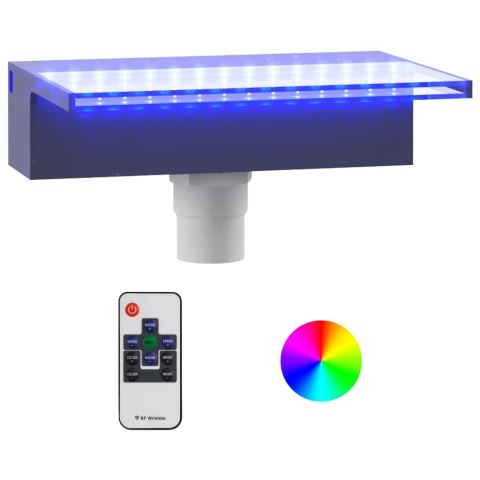 Wylewka do wodospadu z oświetleniem RGB LED, akrylowa, 30 cm Wylewka do wodospadu z oświetleniem RGB LED, akrylowa, 30 cm