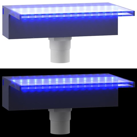 Wylewka do wodospadu z oświetleniem RGB LED, akrylowa, 30 cm Wylewka do wodospadu z oświetleniem RGB LED, akrylowa, 30 cm