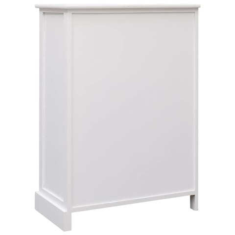 Komoda z 10 szufladami, biała, 113 x 30 x 79 cm, drewniana