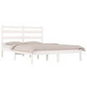 Rama łóżka, biała, lite drewno sosnowe, 200 x 200 cm