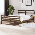Rama łóżka, miodowa, lite drewno sosnowe, 150x200 cm, King Size