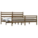 Rama łóżka, lite drewno sosnowe, 200 x 200 cm, miodowy brąz