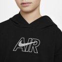 Bluza z Kapturem dla Dziewczynki AIR FT CROP HOODIE Nike DM8372 010 Czarny - 14 lat