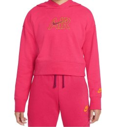Bluza z Kapturem dla Dziewczynki CROP HOODIE Nike DM8372 666 Różowy - 12 lat