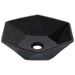Umywalka, 41 x 36,5 x 12 cm, ceramiczna, czarna